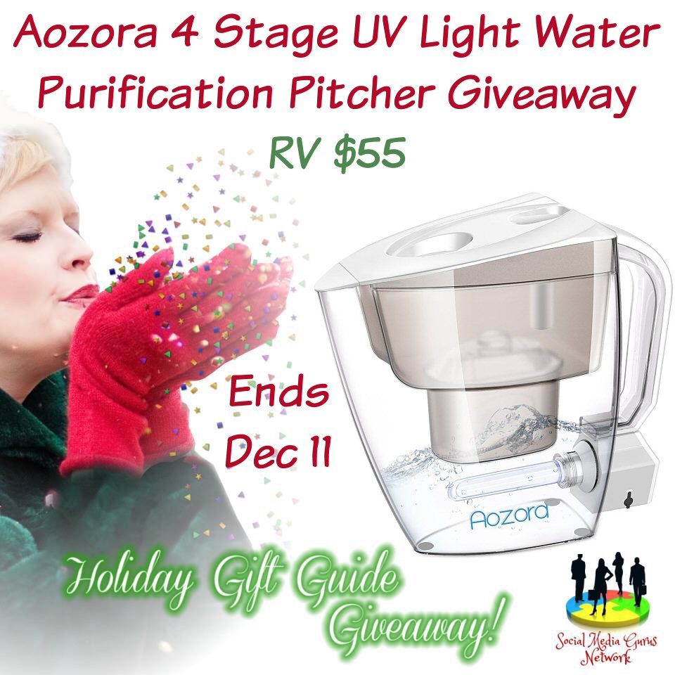 HOLIDAY GIFT GUIDE GIVEAWAY - Aozora 4 Stage UV Light Water Purification Pitcher Giveaway